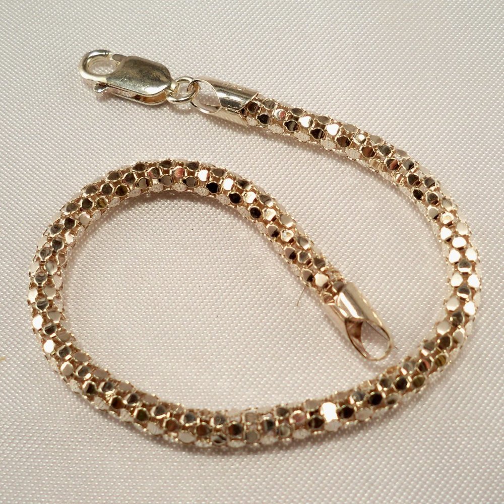 NEW Round 925 Silver Bracelet